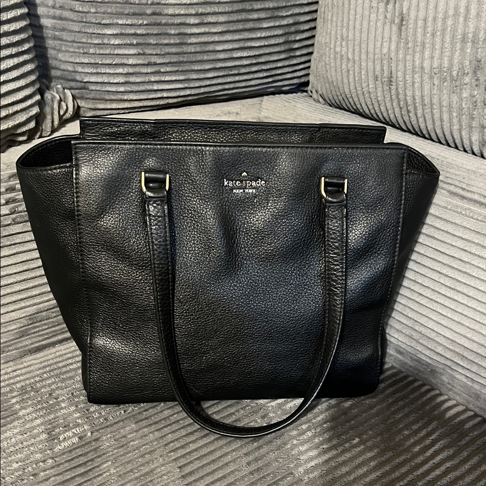 Kate Spade Black Pebbled Leather Tote